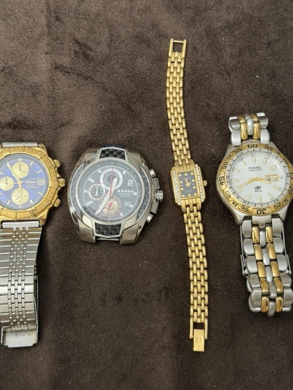 Citizen Fossil Modus Paolo Mixed Lot of 4 Watches Quartz MPN GA358